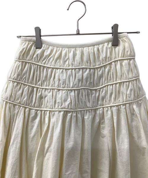Curensology（カレンソロジー）Curensology (カレンソロジー) パイピングスカート アイボリー サイズ:36 未使用品の古着・服飾アイテム
