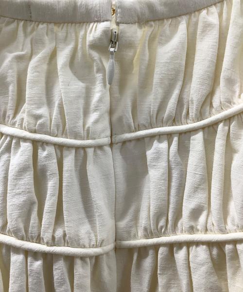 Curensology（カレンソロジー）Curensology (カレンソロジー) パイピングスカート アイボリー サイズ:36 未使用品の古着・服飾アイテム