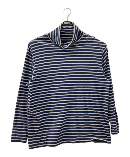 Poter Classic（ポータークラシック）Poter Classic (ポータークラシック) タートルネックカットソー ブルー×ネイビー サイズ:XLの古着・服飾アイテム