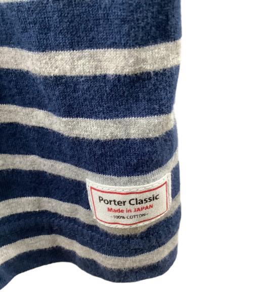 Poter Classic（ポータークラシック）Poter Classic (ポータークラシック) タートルネックカットソー ブルー×ネイビー サイズ:XLの古着・服飾アイテム