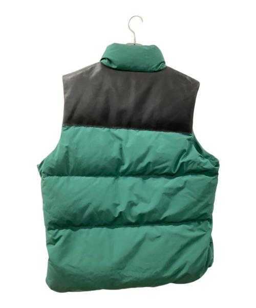 Schott（ショット）Schott (ショット) クラシックレザーコンビダウンベスト ブラック×グリーン サイズ:XLの古着・服飾アイテム