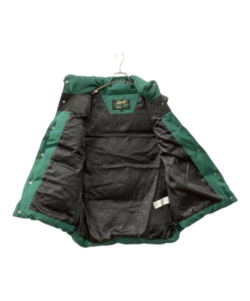 Schott（ショット）Schott (ショット) クラシックレザーコンビダウンベスト ブラック×グリーン サイズ:XLの古着・服飾アイテム