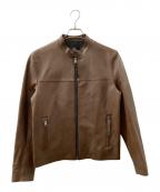 COACHコーチ）の古着「シングルレザージャケット」｜ブラウン