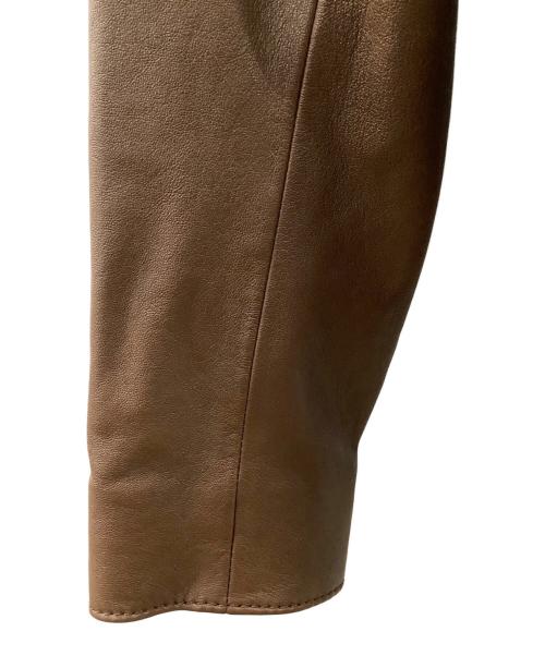 COACH（コーチ）COACH (コーチ) シングルレザージャケット ブラウン サイズ:Sの古着・服飾アイテム