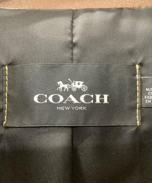 COACH（コーチ）COACH (コーチ) シングルレザージャケット ブラウン サイズ:Sの古着・服飾アイテム