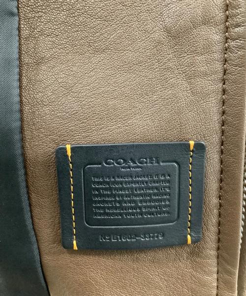 COACH（コーチ）COACH (コーチ) シングルレザージャケット ブラウン サイズ:Sの古着・服飾アイテム