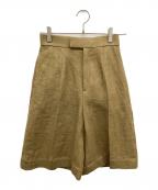 Curensologyカレンソロジー）の古着「リネンショートパンツ」｜ブラウン