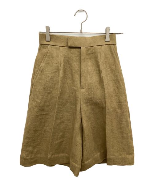 Curensology（カレンソロジー）Curensology (カレンソロジー) リネンショートパンツ ブラウン サイズ:36の古着・服飾アイテム