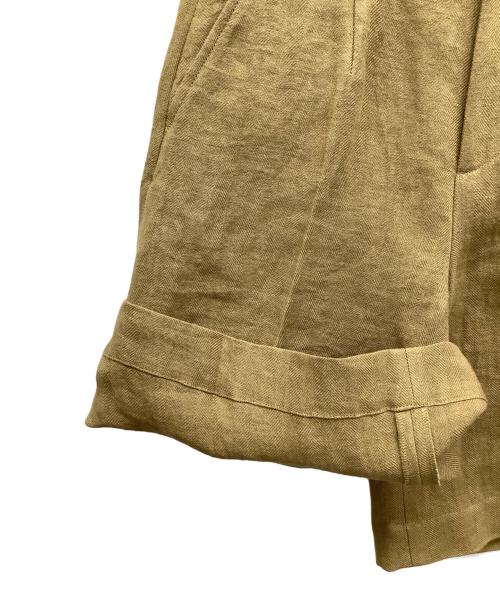 Curensology（カレンソロジー）Curensology (カレンソロジー) リネンショートパンツ ブラウン サイズ:36の古着・服飾アイテム