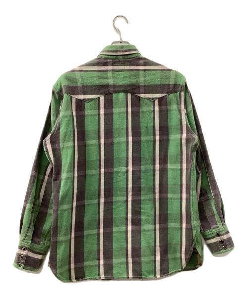 knackered（ナッカード）knackered (ナッカード) チェックシャツ グリーン サイズ:Lの古着・服飾アイテム