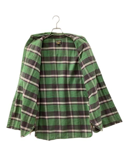 knackered（ナッカード）knackered (ナッカード) チェックシャツ グリーン サイズ:Lの古着・服飾アイテム