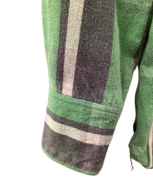 knackered（ナッカード）knackered (ナッカード) チェックシャツ グリーン サイズ:Lの古着・服飾アイテム