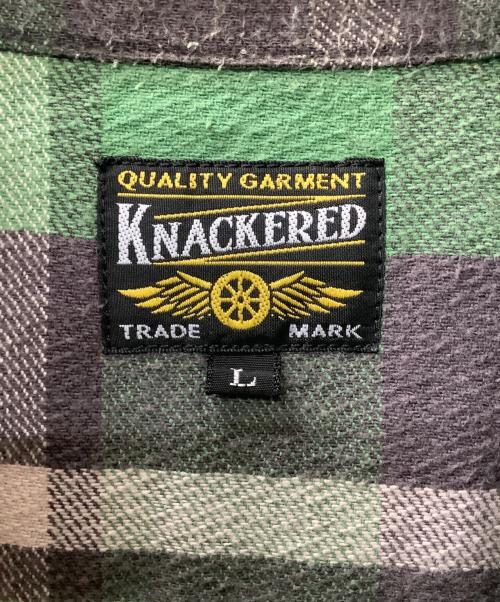 knackered（ナッカード）knackered (ナッカード) チェックシャツ グリーン サイズ:Lの古着・服飾アイテム