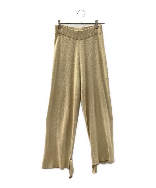 Curensology（カレンソロジー）Curensology (カレンソロジー) ブークレーニットパンツ ベージュ サイズ:Fの古着・服飾アイテム