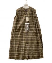 Curensology（カレンソロジー）の古着「リネンギャザーop」｜ブラウン