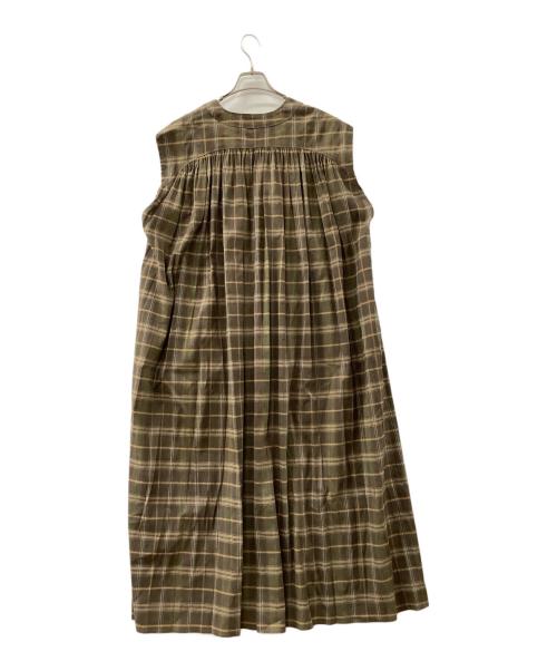 Curensology（カレンソロジー）Curensology (カレンソロジー) リネンギャザーop ブラウン サイズ:38 未使用品の古着・服飾アイテム