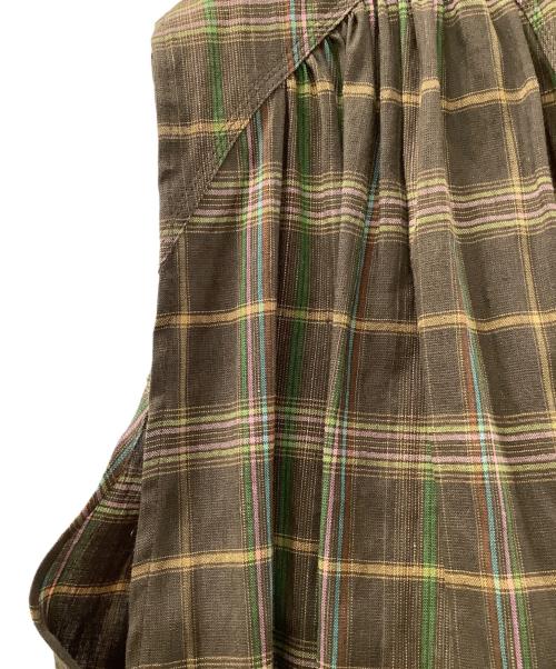 Curensology（カレンソロジー）Curensology (カレンソロジー) リネンギャザーop ブラウン サイズ:38 未使用品の古着・服飾アイテム