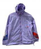 adidasアディダス）の古着「トリコロール ウインドブレーカー ジャケット」｜パープル