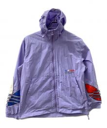 adidas（アディダス）の古着「トリコロール ウインドブレーカー ジャケット」｜パープル