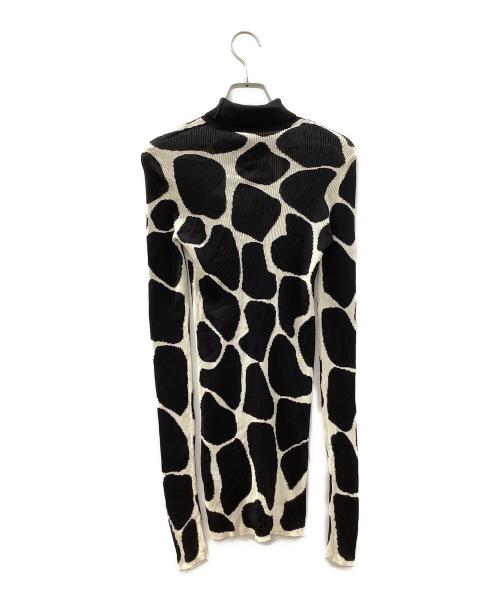 BURBERRY PRORSUM（バーバリープローサム）BURBERRY PRORSUM (バーバリープローサム) シルクニット ブラック×ホワイト サイズ:S 未使用品の古着・服飾アイテム