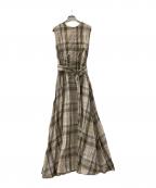 BLUEBIRD BOULEVARDブルーバードブルバード）の古着「ノースリーブワンピース」｜ベージュ