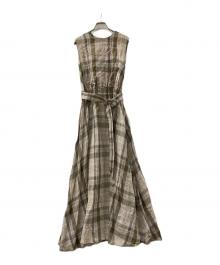 BLUEBIRD BOULEVARD（ブルーバードブルバード）の古着「ノースリーブワンピース」｜ベージュ