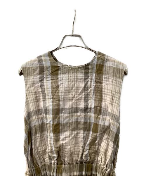 BLUEBIRD BOULEVARD（ブルーバードブルバード）BLUEBIRD BOULEVARD (ブルーバードブルバード) ノースリーブワンピース ベージュ サイズ:Mの古着・服飾アイテム