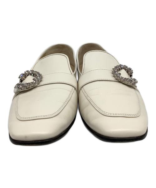 JIMMY CHOO（ジミーチュウ）JIMMY CHOO (ジミーチュウ) ローファー アイボリー サイズ:39の古着・服飾アイテム