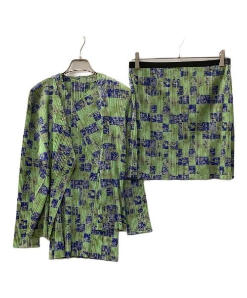 PLEATS PLEASE（プリーツプリーズ）PLEATS PLEASE (プリーツプリーズ) セットアップ 黄緑 サイズ:不明の古着・服飾アイテム