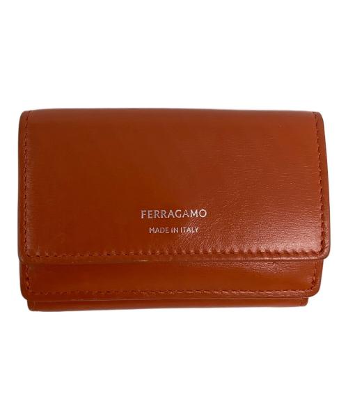 Ferragamo（フェラガモ）Ferragamo (フェラガモ) コンパクトウォレット ブラウンの古着・服飾アイテム
