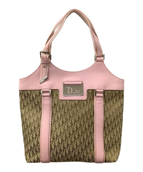 Christian Dior（クリスチャン ディオール）Christian Dior (クリスチャン ディオール) ストリートシックトートバッグ トロッター ピンクの古着・服飾アイテム