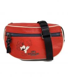 COACH×DISNEY（コーチ×ディズニー）の古着「ウエストバッグ」｜レッド×ホワイト