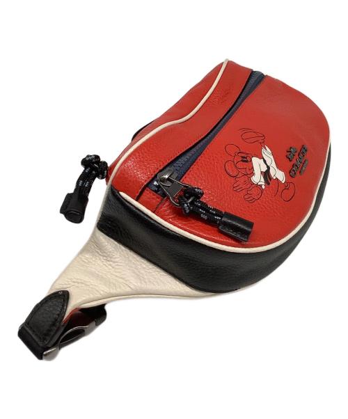 COACH（コーチ）COACH (コーチ) DISNEY (ディズニー) ウエストバッグ レッド×ホワイトの古着・服飾アイテム