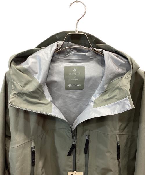 Snow peak（スノーピーク）Snow peak (スノーピーク) GORE-TEX Rain Jacket オリーブ サイズ:L 未使用品の古着・服飾アイテム