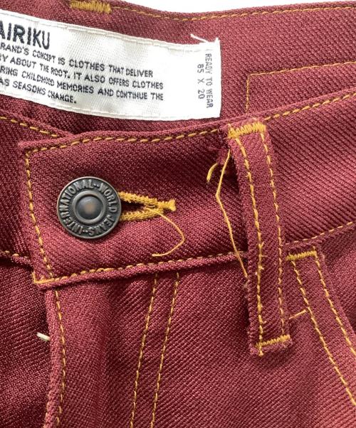 DAIRIKU（ダイリク）DAIRIKU (ダイリク) Straight Flasher Pressed Pants（ストレートフラッシャープレスパンツ） ボルドー サイズ:29の古着・服飾アイテム