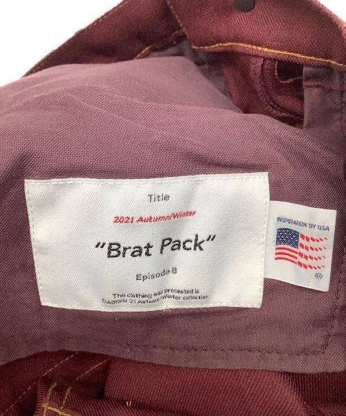 DAIRIKU（ダイリク）DAIRIKU (ダイリク) Straight Flasher Pressed Pants（ストレートフラッシャープレスパンツ） ボルドー サイズ:29の古着・服飾アイテム