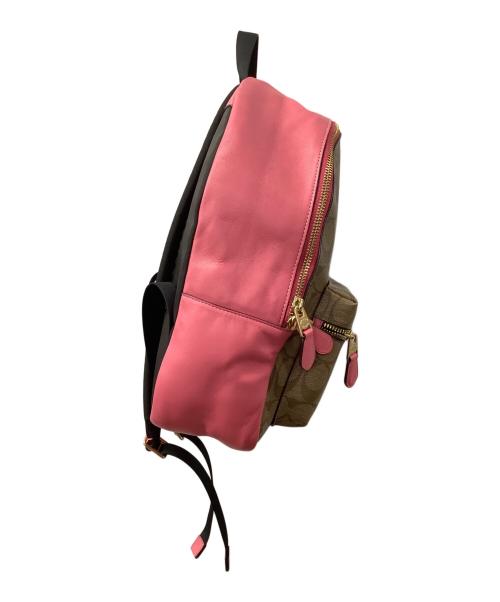 COACH（コーチ）COACH (コーチ) シグネチャー ベージュ×ピンクの古着・服飾アイテム