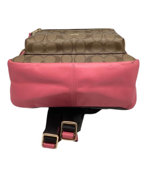 COACH（コーチ）COACH (コーチ) シグネチャー ベージュ×ピンクの古着・服飾アイテム
