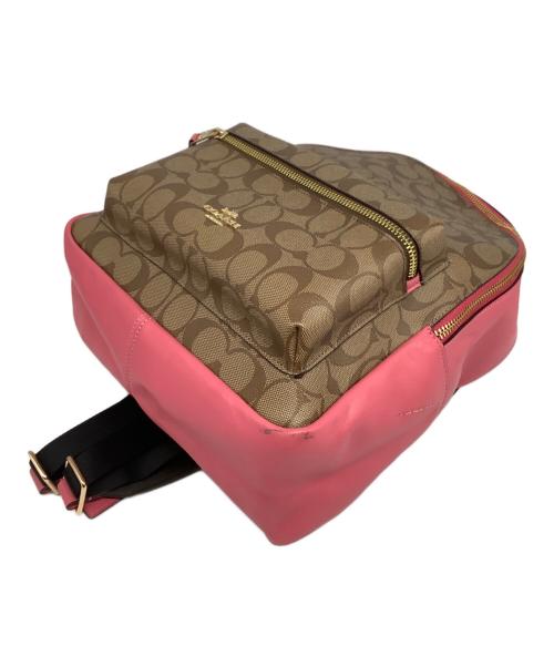 COACH（コーチ）COACH (コーチ) シグネチャー ベージュ×ピンクの古着・服飾アイテム