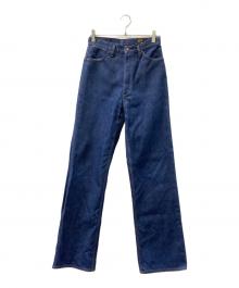 orSlow×BEAMS BOY（オアスロウ×ビームスボーイ）の古着「ストレートデニムパンツ」｜インディゴ×レッド