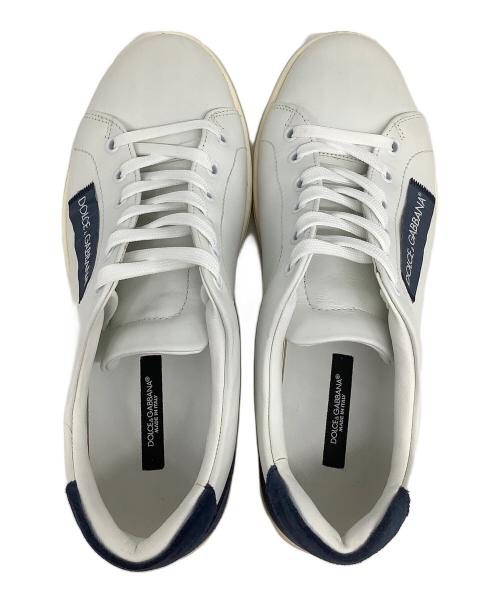 DOLCE & GABBANA（ドルチェ＆ガッバーナ）DOLCE & GABBANA (ドルチェ＆ガッバーナ) スニーカー  ホワイト×ネイビー サイズ:6 1/2の古着・服飾アイテム