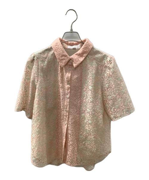 JILL STUART（ジルスチュアート）JILL STUART (ジルスチュアート) プラントダイレースブラウス ピンク サイズ:Sの古着・服飾アイテム