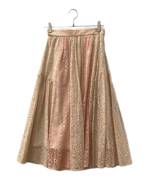 JILL STUART（ジルスチュアート）JILL STUART (ジルスチュアート) プラントダイレーススカート ピンク サイズ:2の古着・服飾アイテム