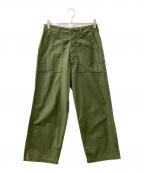 CIOTAシオタ）の古着「スビンコットンバックサテンベイカーパンツ」｜カーキ