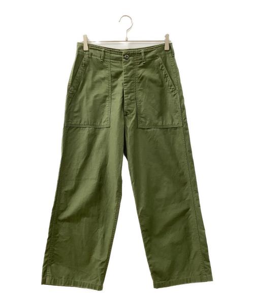 CIOTA（シオタ）CIOTA (シオタ) スビンコットンバックサテンベイカーパンツ カーキ サイズ:4の古着・服飾アイテム