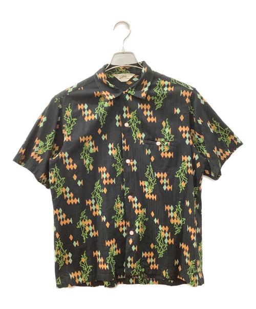 Star OF HOLLYWOOD（スターオブハリウッド）Star OF HOLLYWOOD (スターオブハリウッド) アロハシャツ ブラック サイズ:Mの古着・服飾アイテム