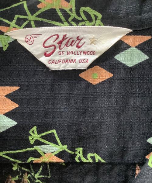Star OF HOLLYWOOD（スターオブハリウッド）Star OF HOLLYWOOD (スターオブハリウッド) アロハシャツ ブラック サイズ:Mの古着・服飾アイテム