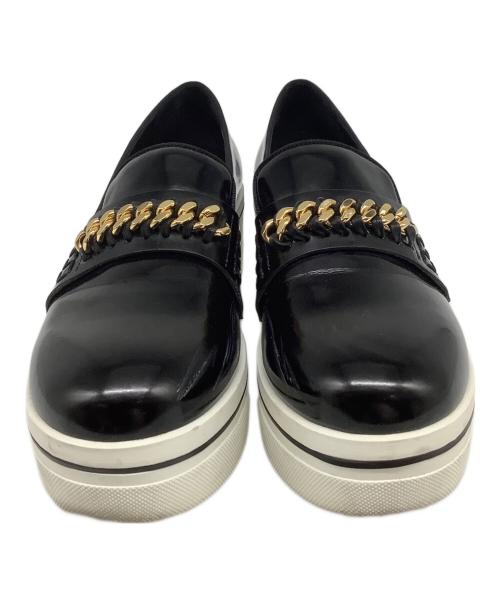 STELLA McCARTNEY（ステラマッカートニー）STELLA McCARTNEY (ステラマッカートニー) ビンクスローファー ブラック×ホワイト サイズ:23.5cmの古着・服飾アイテム