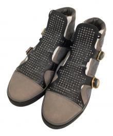 VERSACE（ヴェルサーチェ）の古着「ハイカットスニーカー」｜ブラウン×グレー
