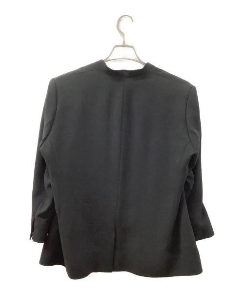 NO CONTROL AIR（ノーコントロールエアー）NO CONTROL AIR (ノーコントロールエアー) ライトクレープダブルクロスノーカラージャケット ブラック サイズ:38の古着・服飾アイテム